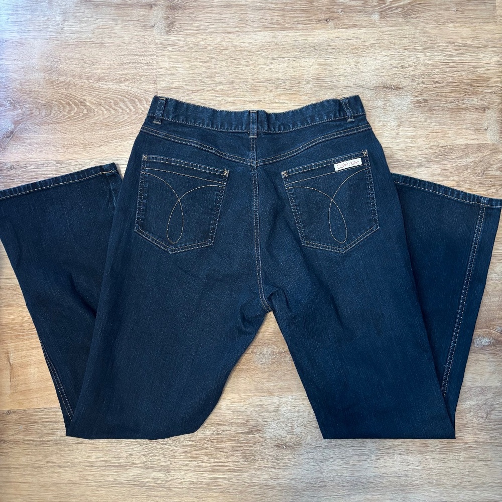 Calvin Klein Classic Straight Leg Dark Wash Denim Size 12